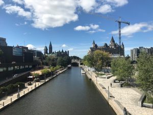 The Rideau Canal in Ottawa. 