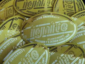 Shiny 'Clarkson University Ignite' stickers