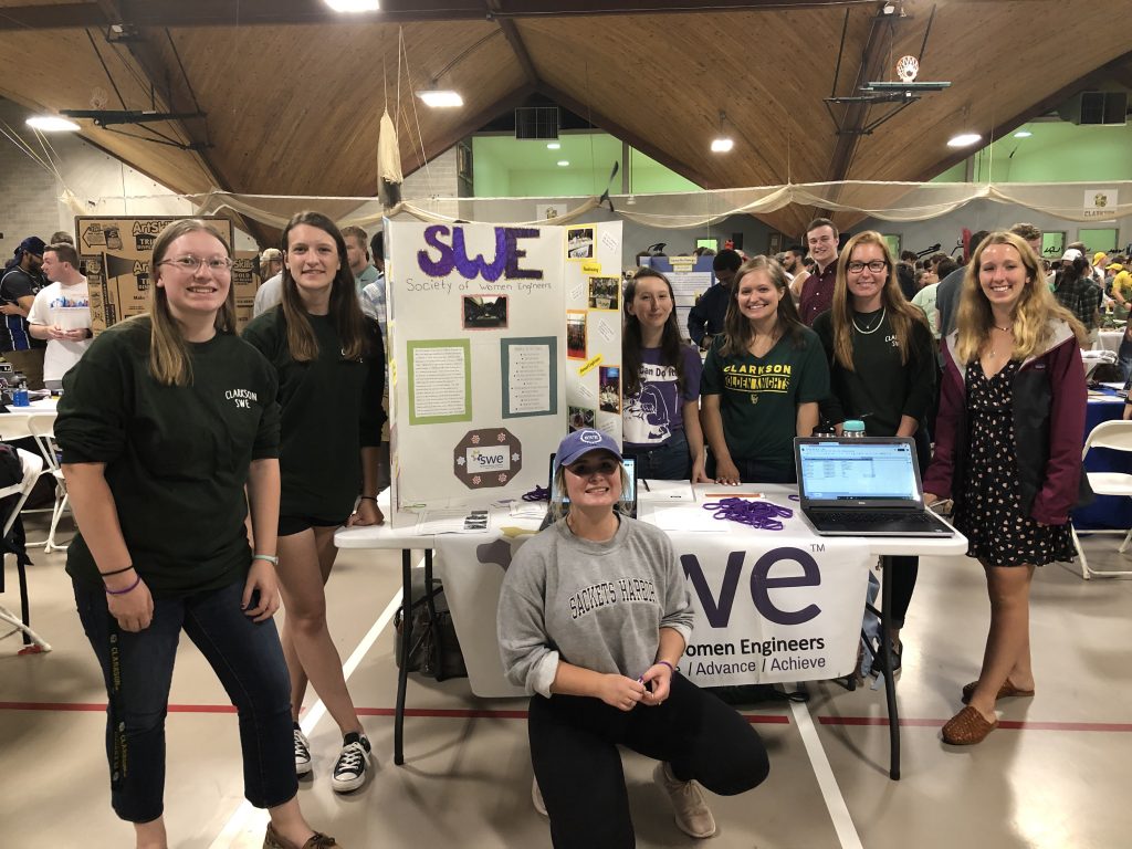 Society for Women Engineering at Clarkson University's fall open house
