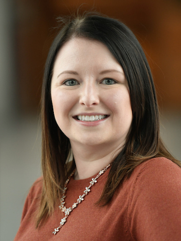 Formal portrait of Carrie LaBarr, associate dean of undergraduate admissions