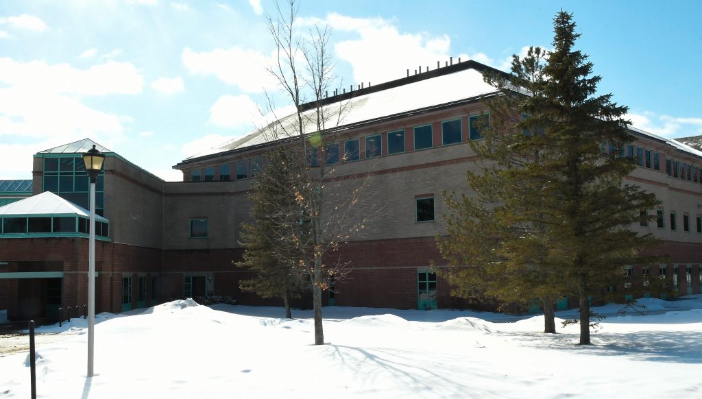 The Center for Advanced Materials Processing or CAMP on a snowy day