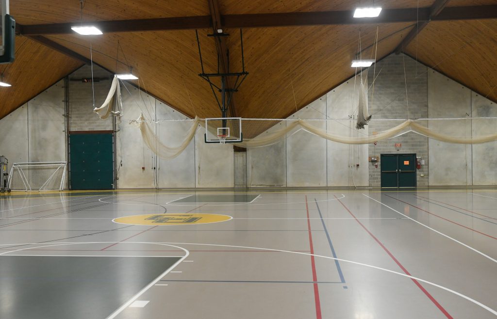 The Indoor Recreation Center or the IRC's basketball courts and indoor track