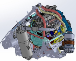 A diagram of a Diesel sled engine. 
