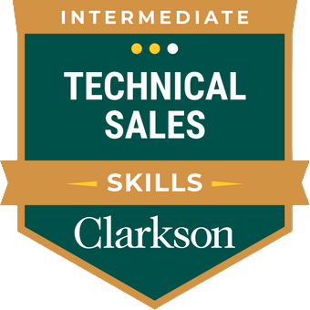 Clarkson University Microcredential badge, Technical Sales, Intermediate Skills