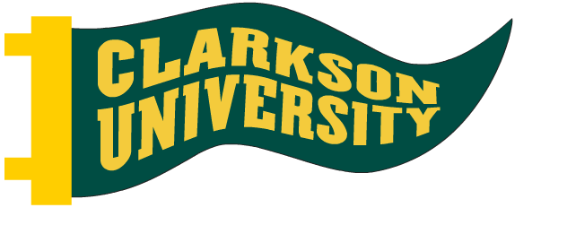 animated waving Clarkson University pennant