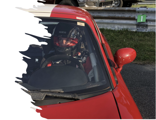 Suited up in the driver’s seat. The hypothesis gets tested at speed.